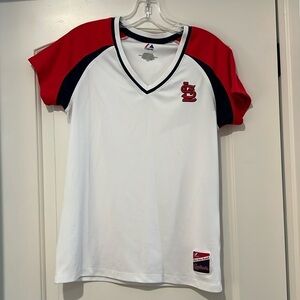 St Louis Cardinals Vneck Short Sleeve shirt Size L